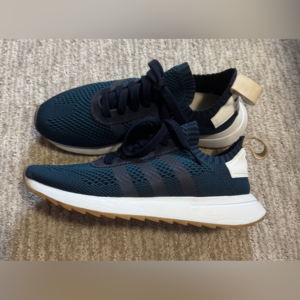 Adidas Dark Teal / Blue Knit Sneakers